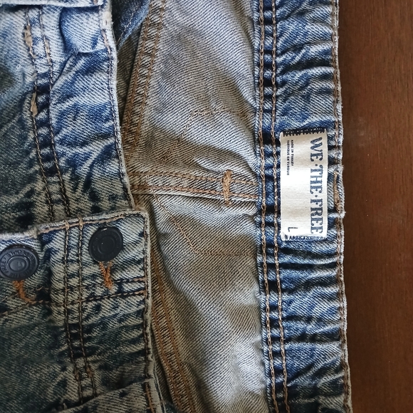 FREE PEOPLE Newbies Solid Wide Leg Slouchy Jeans Large We The Free - Picture 10 of 11